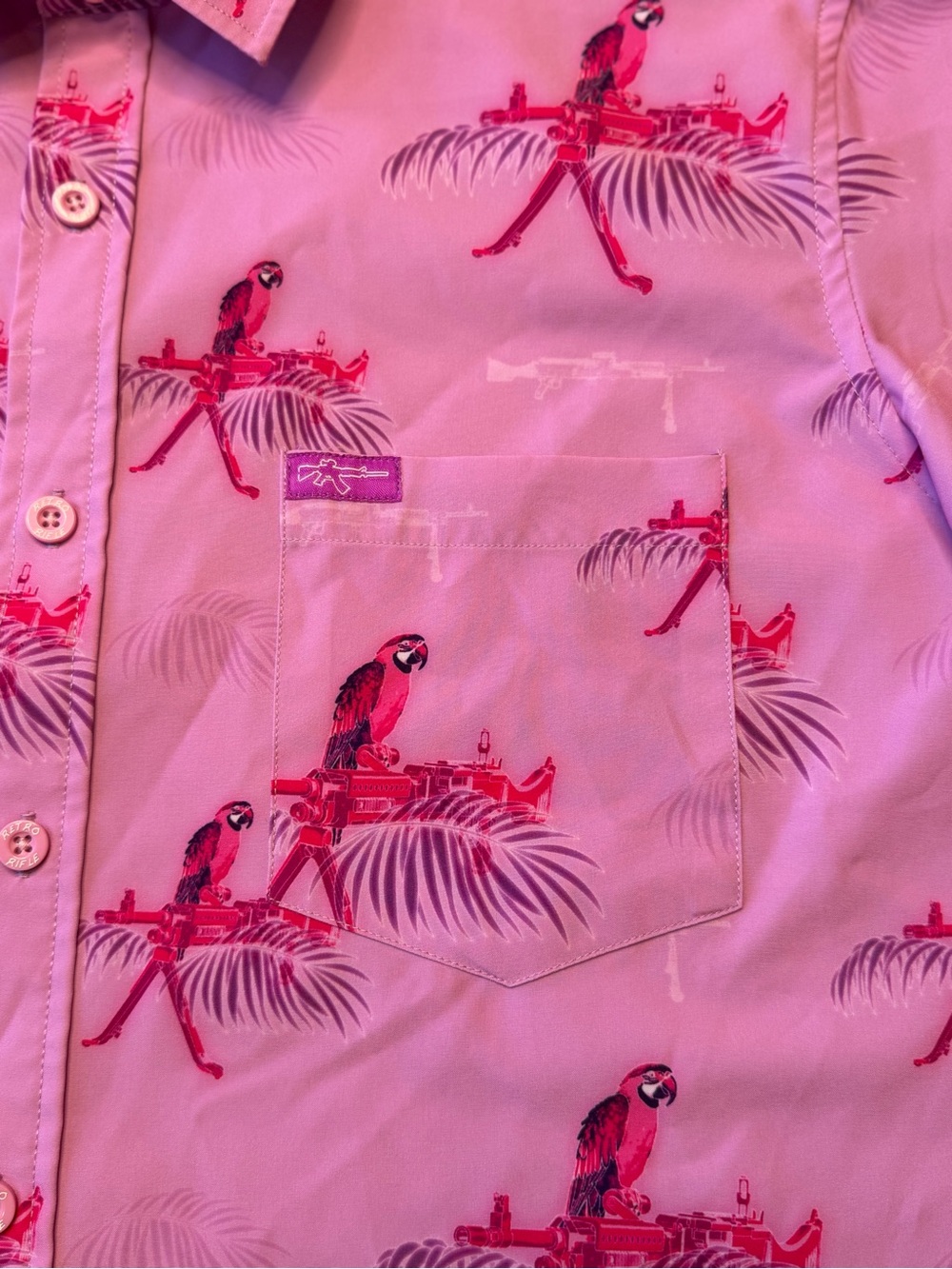 Retro Rifle Saws & Macaws Button Up - Picture 3 of 7